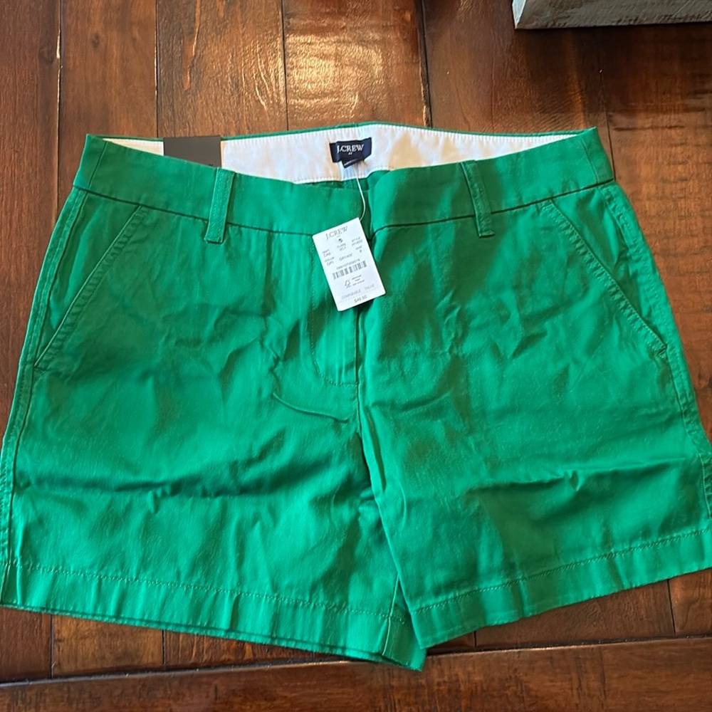 J. Crew Green Bermuda Shorts Lightweight Summer Essential